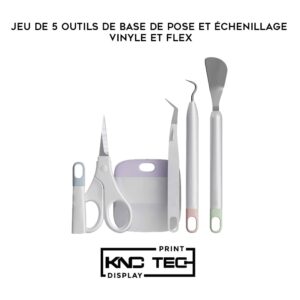 JEU DE 5 OUTILS DE BASE DE POSE ET ÉCHENILLAGE VINYLE ET FLEX