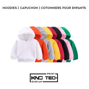 HOODIES (CAPUCHON) COTONNIERS POUR ENFANTS