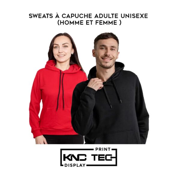 SWEATS À CAPUCHE ADULTE UNISEXE (HOMME ET FEMME )