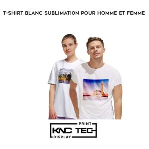 T-SHIRT BLANC SUBLIMATION POUR HOMME ET FEMME