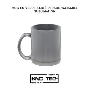 MUG EN VERRE SABLÉ PERSONNALISABLE EN SUBLIMATION
