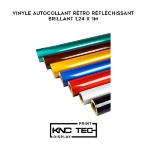 VINYLE AUTOCOLLANT RÉTRO RÉFLÉCHISSANT BRILLANT 1,24 X 1M