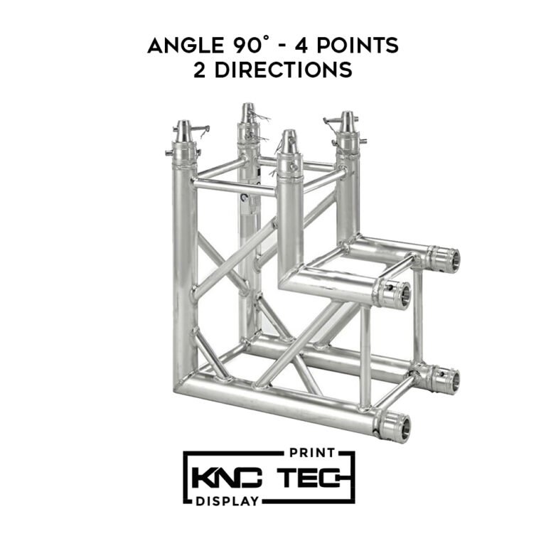 Fixation aluminum ANGLE 90° - 4 POINTS 2 DIRECTIONS - KNC Tech