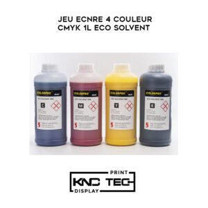 Jeu ecnre 4 couleur cmyk 1l eco solvent
